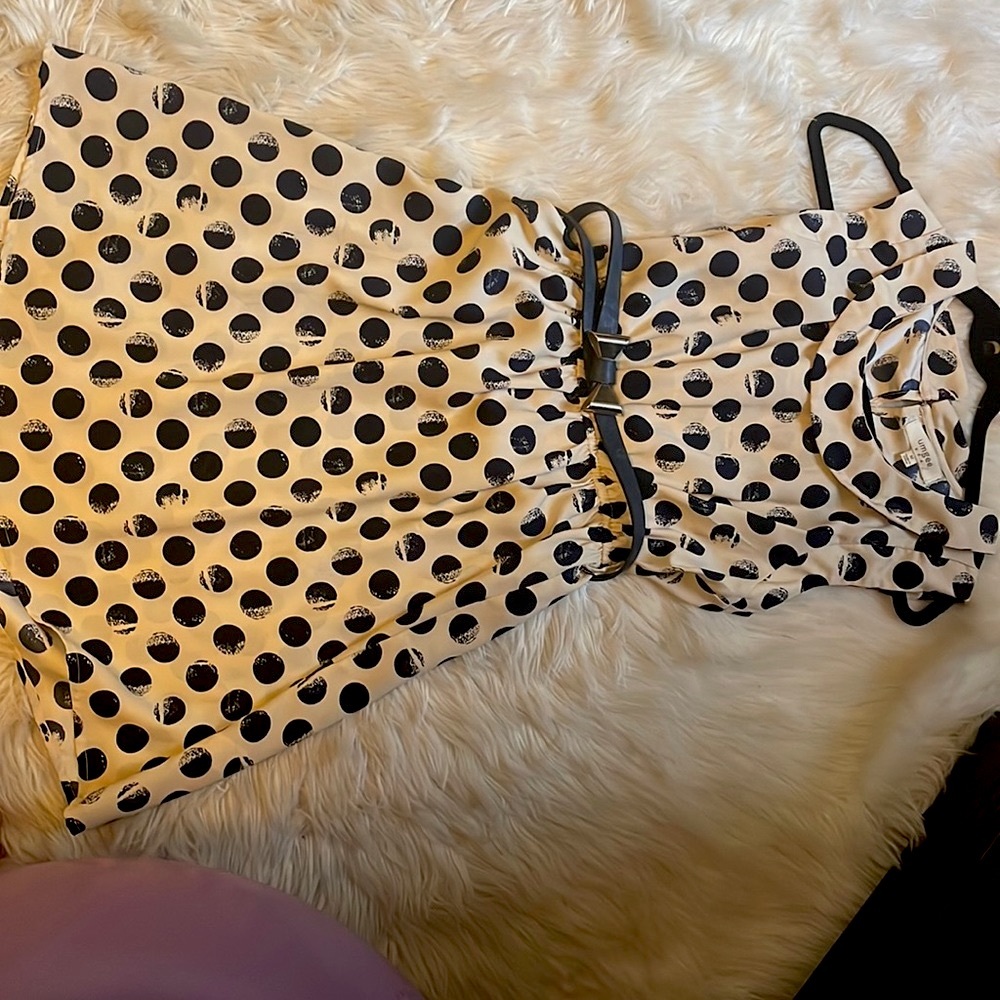 Polka dot sleeveless dress